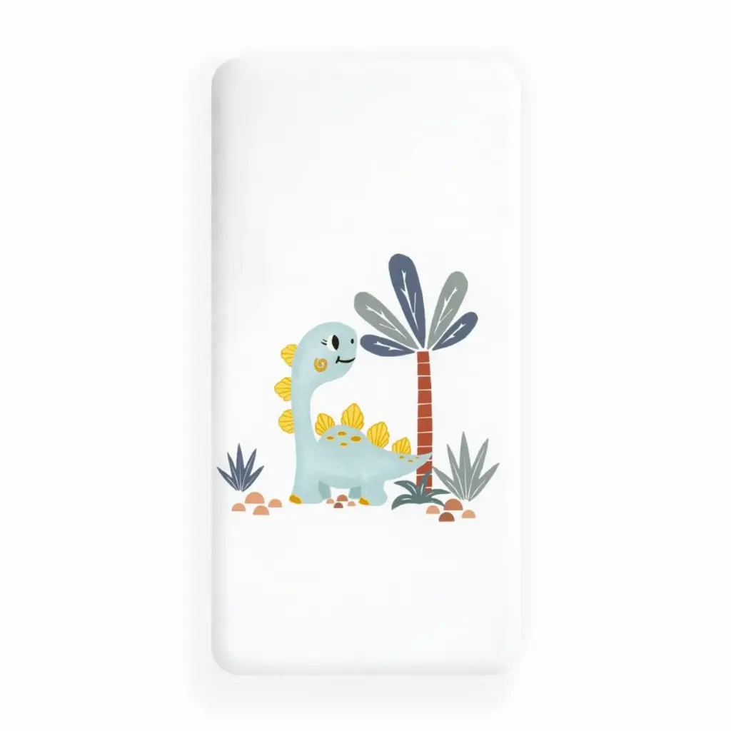 SET 2 PCS DESENFUNDABLE F. NORDICA MOD. DINOSAURIO PALMERA BLANCO INTERBABY