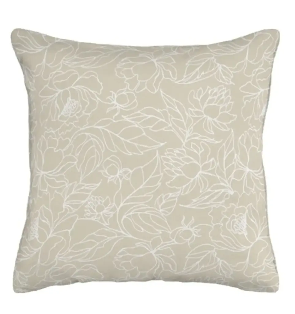 FUNDA DE COJÍN JAQUARD DAMA 45X45 BEIGE MARCAVI