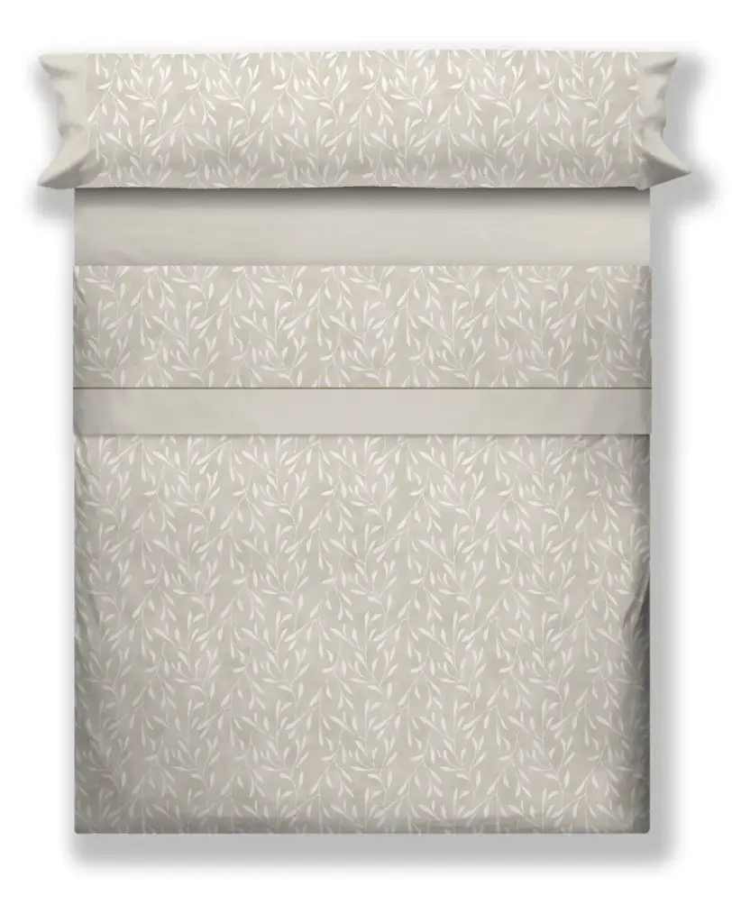 JUEGO SABANAS CORALINA FESO BEIGE CAÑETE