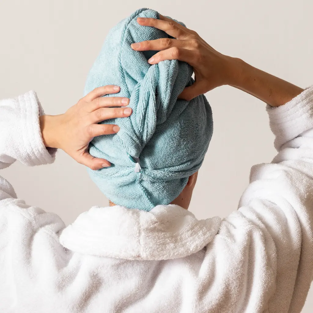 TURBANTE SECAPELO MICROFIBRA AGUA MARINA EDEN 