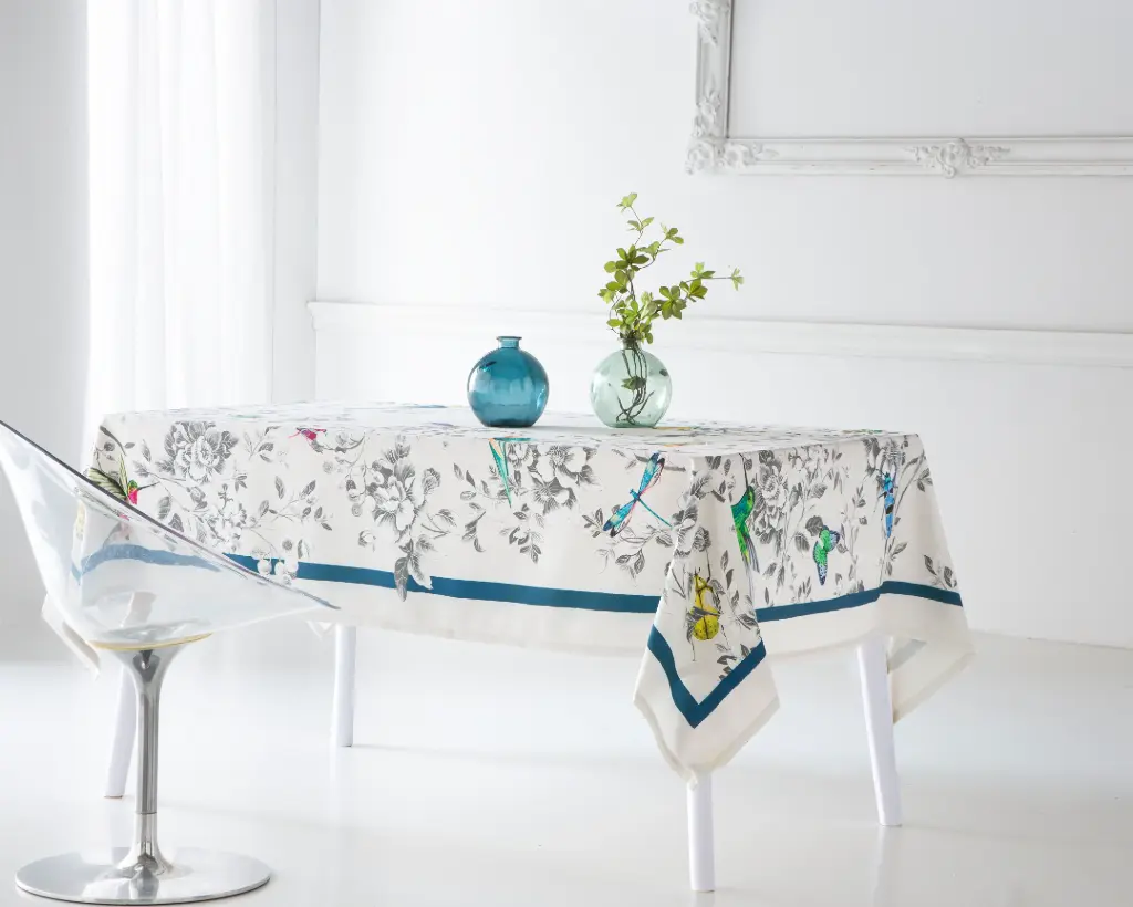 MANTEL DIGITAL BEJAR PAJAROS SARGA ANTIMANCHAS C/11 CASTILLA TEXTIL