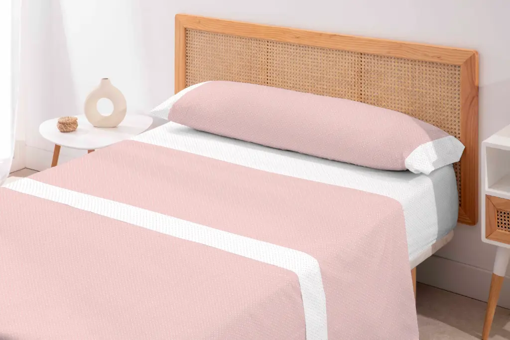 JUEGO DE SABANAS TELA ALANA ROSA KARAMELO