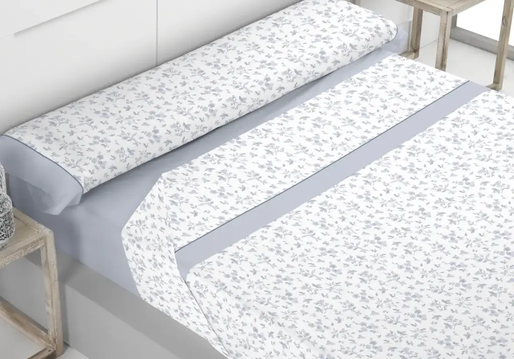 JUEGO DE SABANAS TELA SILVIA AZUL TROVADOR 