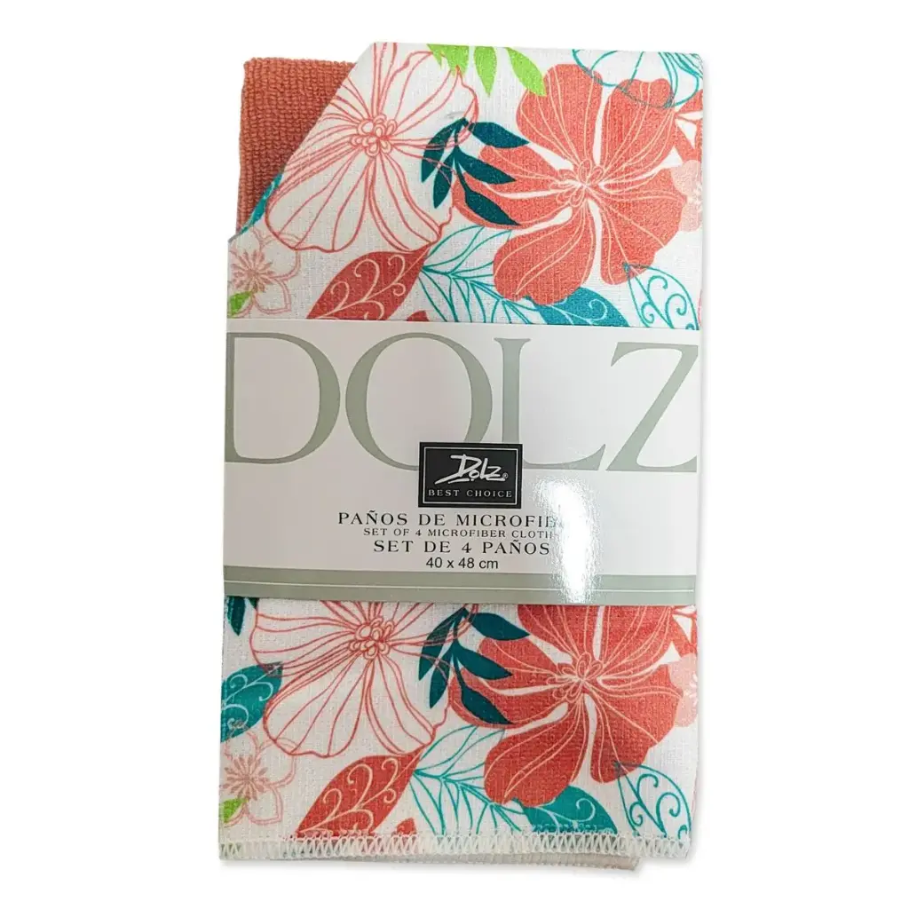 PAÑO COCINA MICROFIBRA PACK 4 REF 78 ORQUIDEA DOLZ