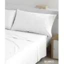 JUEGO DE SABANAS TELA LISO BASIC BLANCO POLO POLO