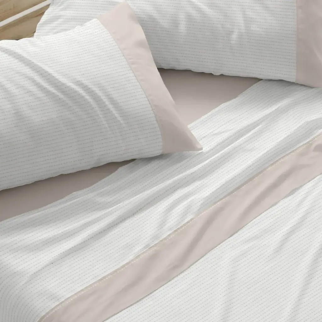 JUEGO DE SABANAS TELA 550 ARENA BURRITO BLANCO