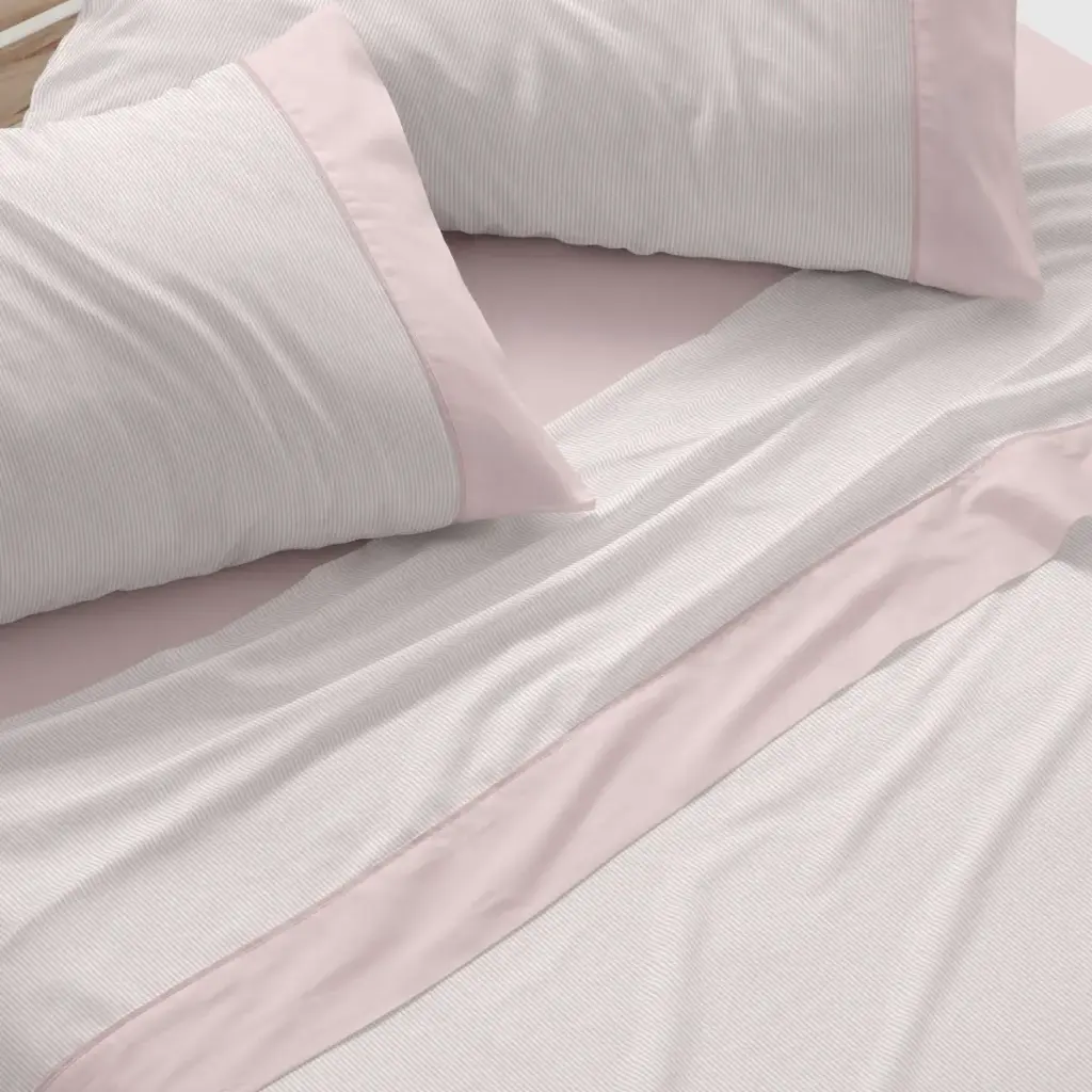 JUEGO DE SABANAS TELA 297 CORAL BURRITO BLANCO