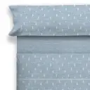 JUEGO DE SABANAS TELA BIRAM AZUL CAÑETE 