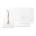 TRIPTICO CUNA TELA CONEJITOS ABRAZOS PASACINTAS + BROCHE BCO/ROSA INTERBABY