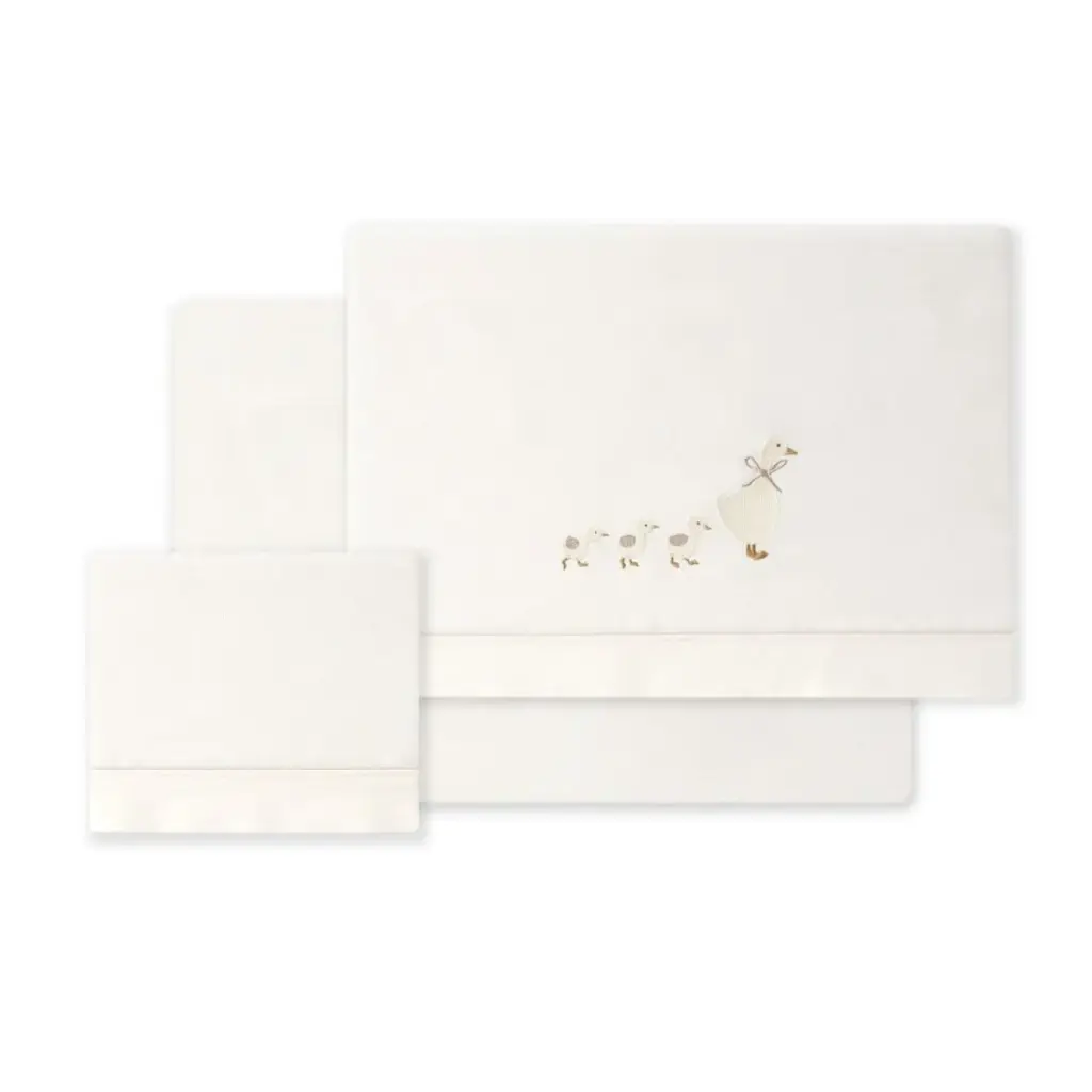 TRIPTICO TELA PATITOS FAMILIA BEIG INTERBABY