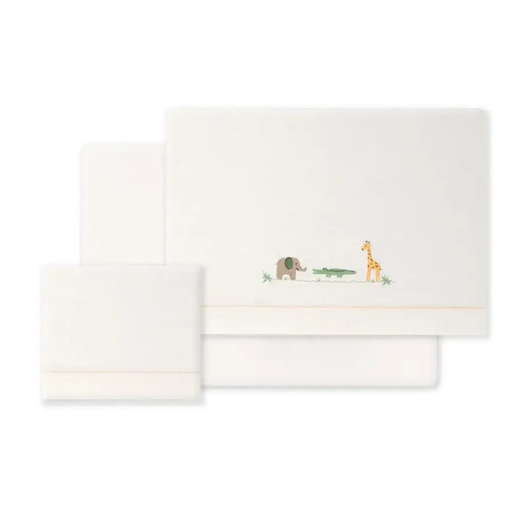 TRIPTICO TELA MINICUNA SAVANNA BORDADO BEIG