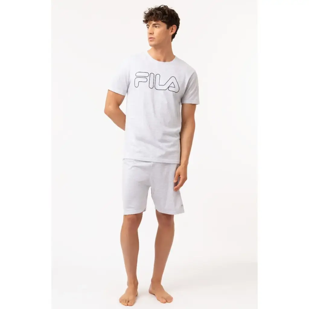 PIJAMA HOMBRE MANGA CORTA FPS1191 GRIS CLARO FILA