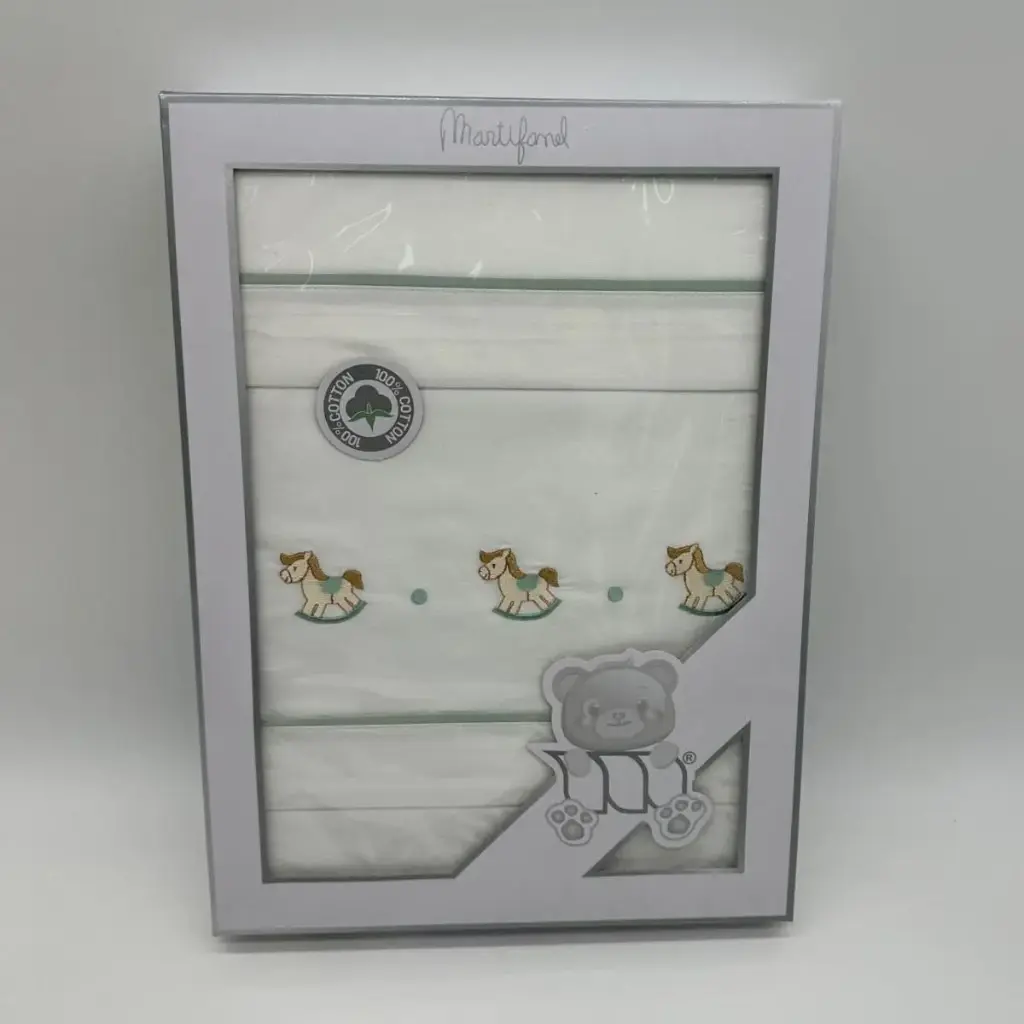 TRIPTICO CUNA TELA JC1800 B04 BLANCO-VERDE MARTIFANEL
