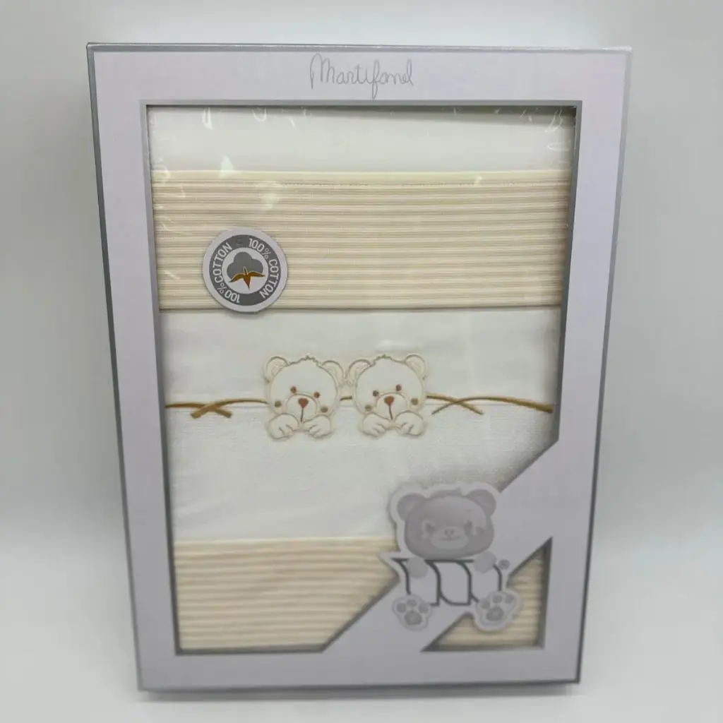 TRIPTICO CUNA TELA JC1800 TWINS BEIGE MARTIFANEL
