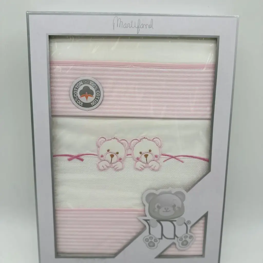 TRIPTICO CUNA TELA JC1800 TWINS ROSA MARTIFANEL