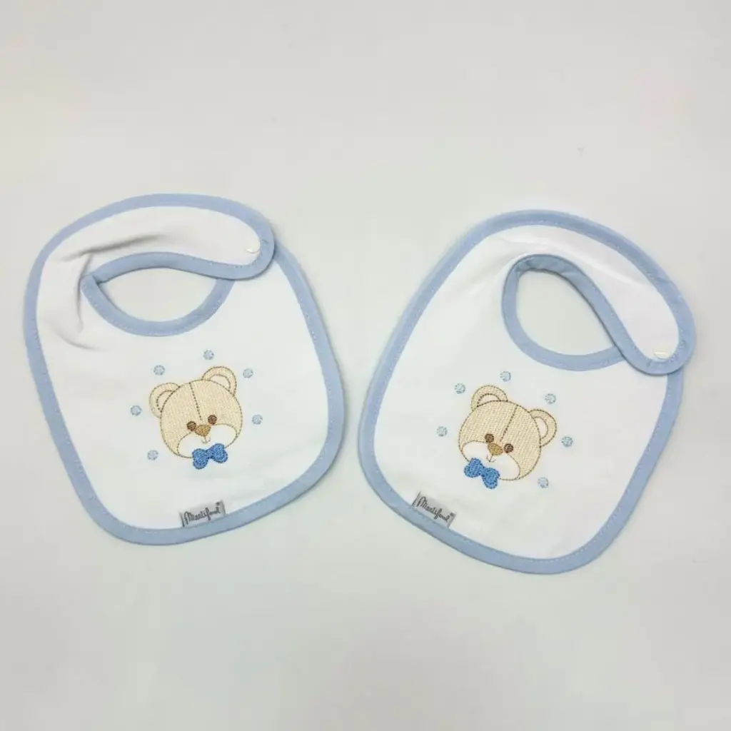 PACK 2 BABEROS PARA BORDAR BAB 34 FB01/2 BLANCO-AZUL MARTIFANEL