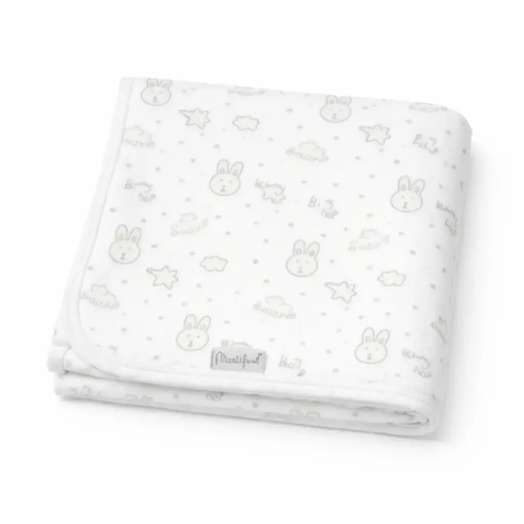 ARRULLO ESTAMPADO BEBÉ ALGODÓN 90X90 1426 CONEJITOS GRIS MARTIFANEL