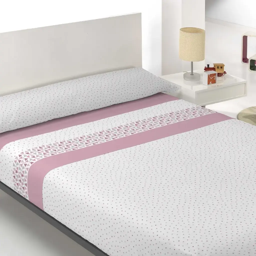 JUEGO DE SABANAS MICROFIBRA BENICIA ROSA ROSSANA 