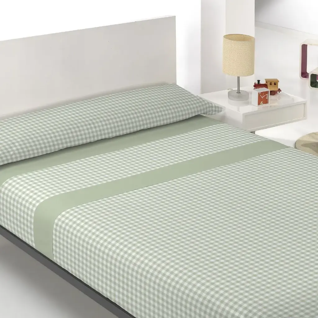 JUEGO DE SABANAS MICROFIBRA CAELIA VERDE ROSSANA 