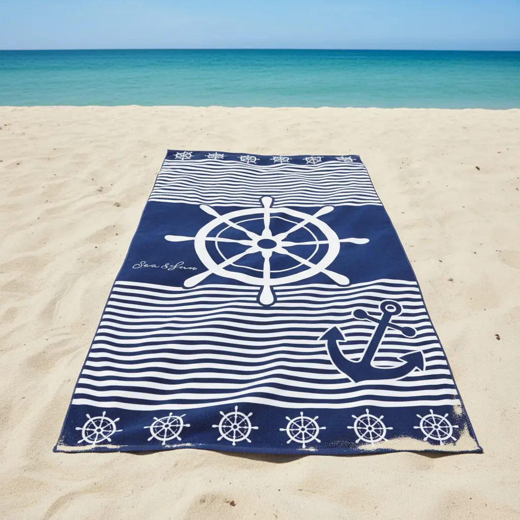 TOALLA PLAYA 12064 AZUL 90X165 SEA&SUN