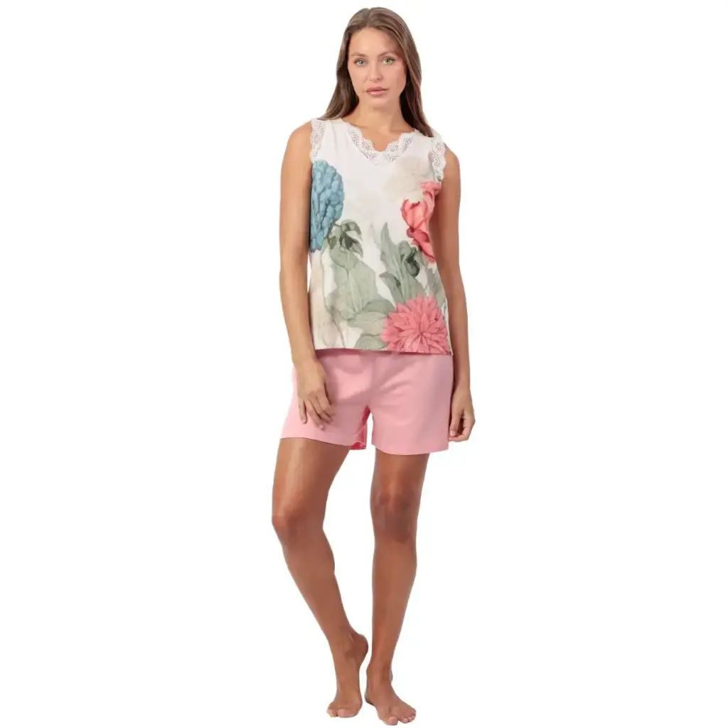 PIJAMA MUJER SIN MANGAS 64060 PETALO ADMAS 