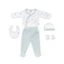 SET REGALO 5 PIEZAS ALGODON GRANJA KOALA VERDE INTERBABY