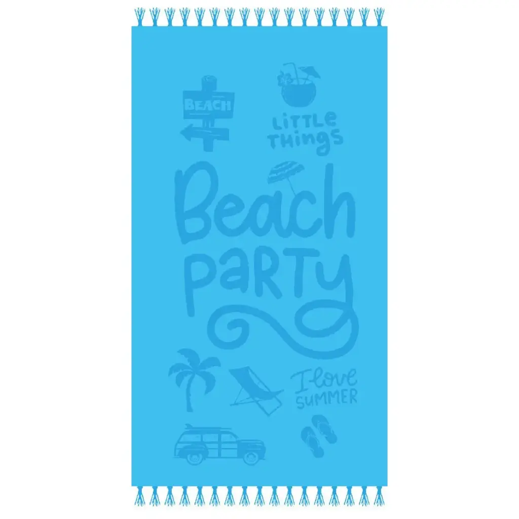 TOALLA PLAYA VELOURS 07858 BEACH TURQUESA 90X170 SUR & SURF