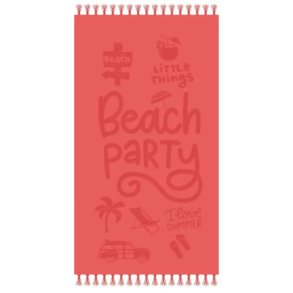 TOALLA PLAYA VELOURS 07858 BEACH CORAL 90X170 SUR & SURF