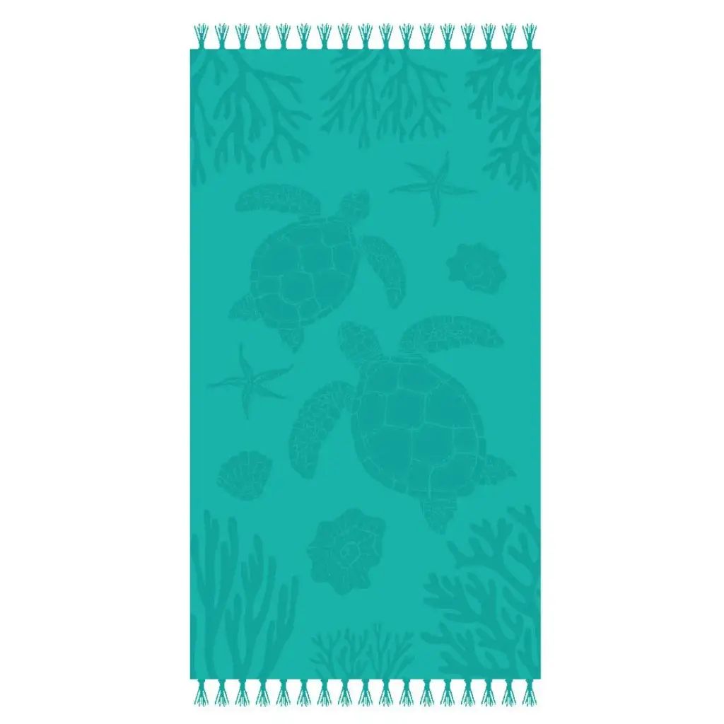 TOALLA PLAYA VELOURS 07859 TORTUGAS AGUA 90X170 SUR & SURF