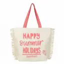 BOLSO PLAYA JUTE 07709 HAPPY CORAL SUN & SURF