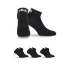PACK 3 CALCETINES TOBILLEROS ADULTO F9300 NEGRO FILA