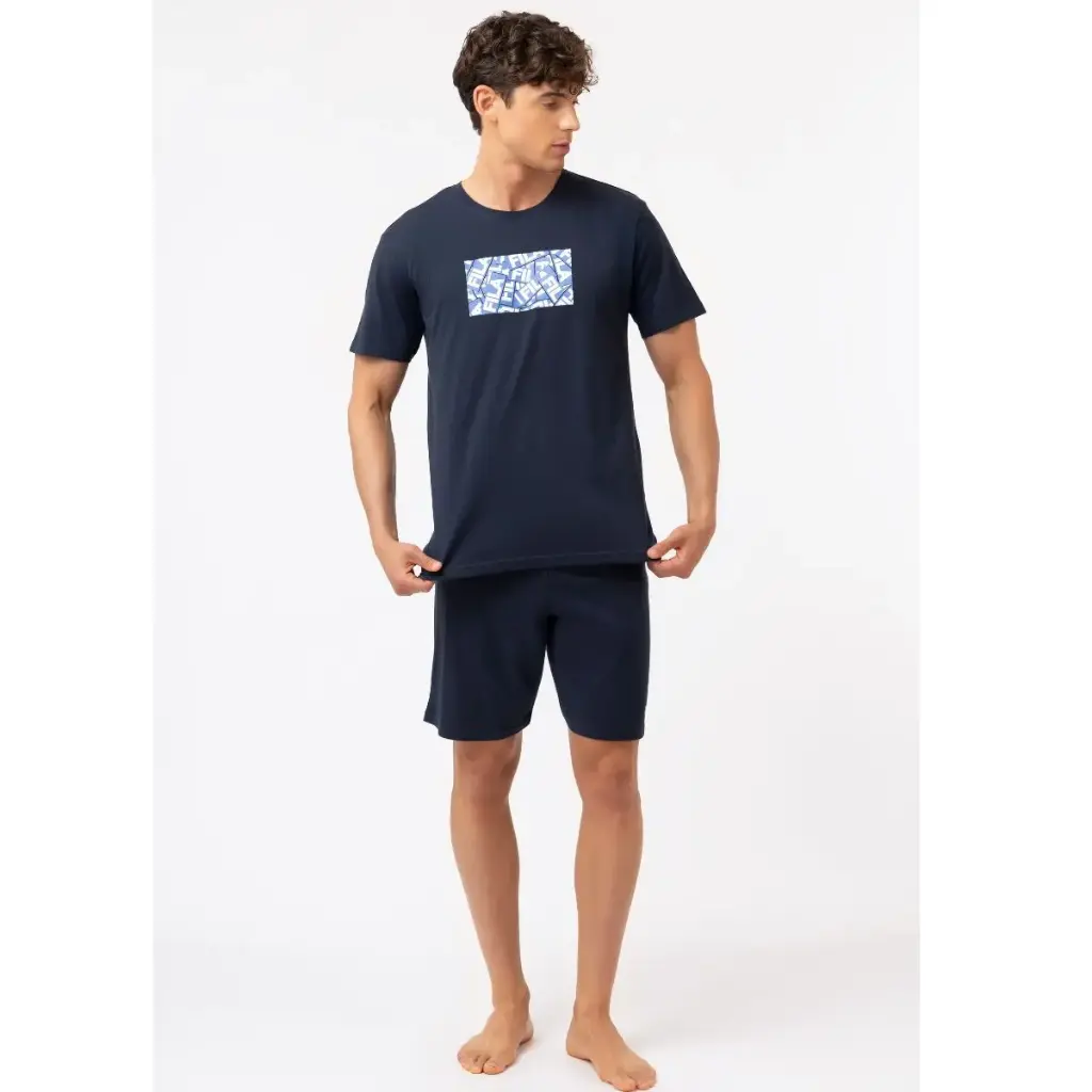 PIJAMA HOMBRE MANGA CORTA FPS1248 MARINO FILA