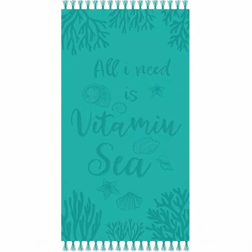 TOALLA PLAYA VELOURS 07861 VITAMIN SEA AGUA 90X170 SUR & SURF