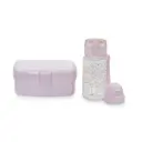 SET FIAMBRERA+BOTELLA AGUA + 2 TAPONES MODELO PETALOS ROSA INTERBABY
