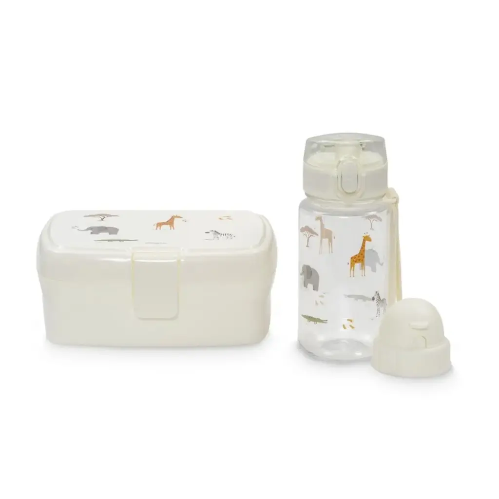 SET FIAMBRERA+BOTELLA AGUA + 2 TAPONES MODELO SAVANNA BEIGE INTERBABY