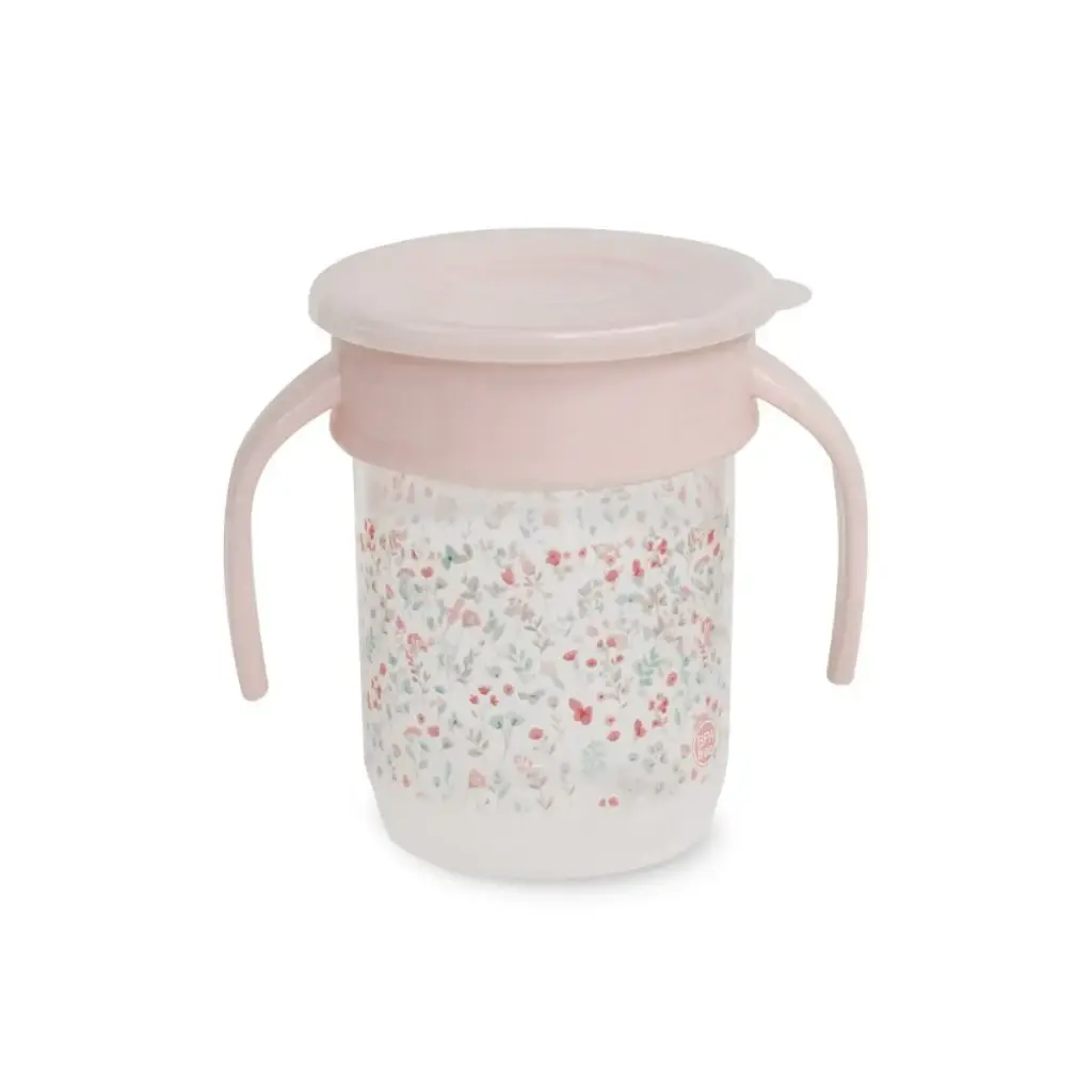 VASO ANTIGOTEO APRENDIZAJE MODELO FLORES PETALOS ROSA INTERBABY 