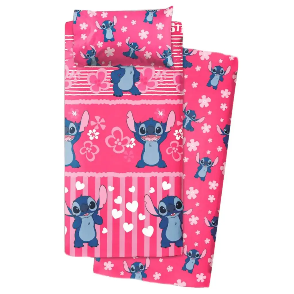 JUEGO DE CAMA TELA LILO & STITCH ALGODÓN MOD 154