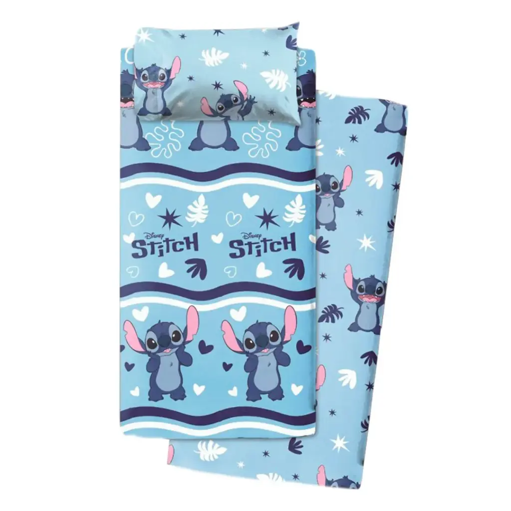 JUEGO DE CAMA TELA LILO & STITCH ALGODÓN MOD 155  