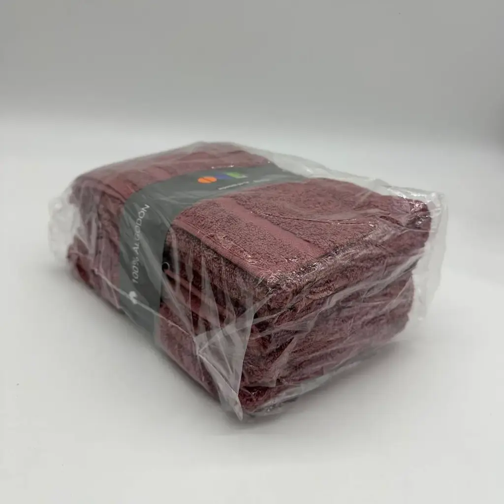 PAÑOS DE COCINA RIZO PACK 6 ALGODON VINO ONE LIVING  