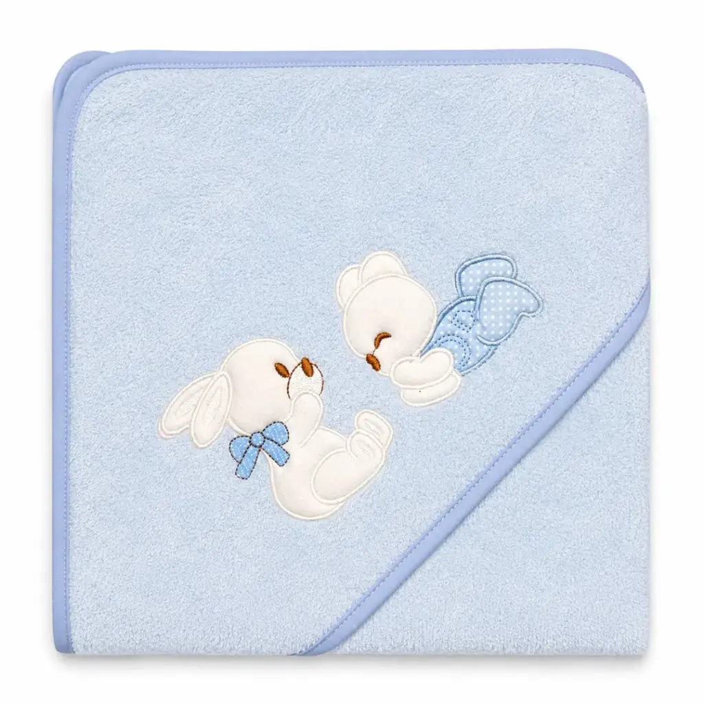 CAPA DE BAÑO OSITO AZUL 100X100 BEBEGIRO
