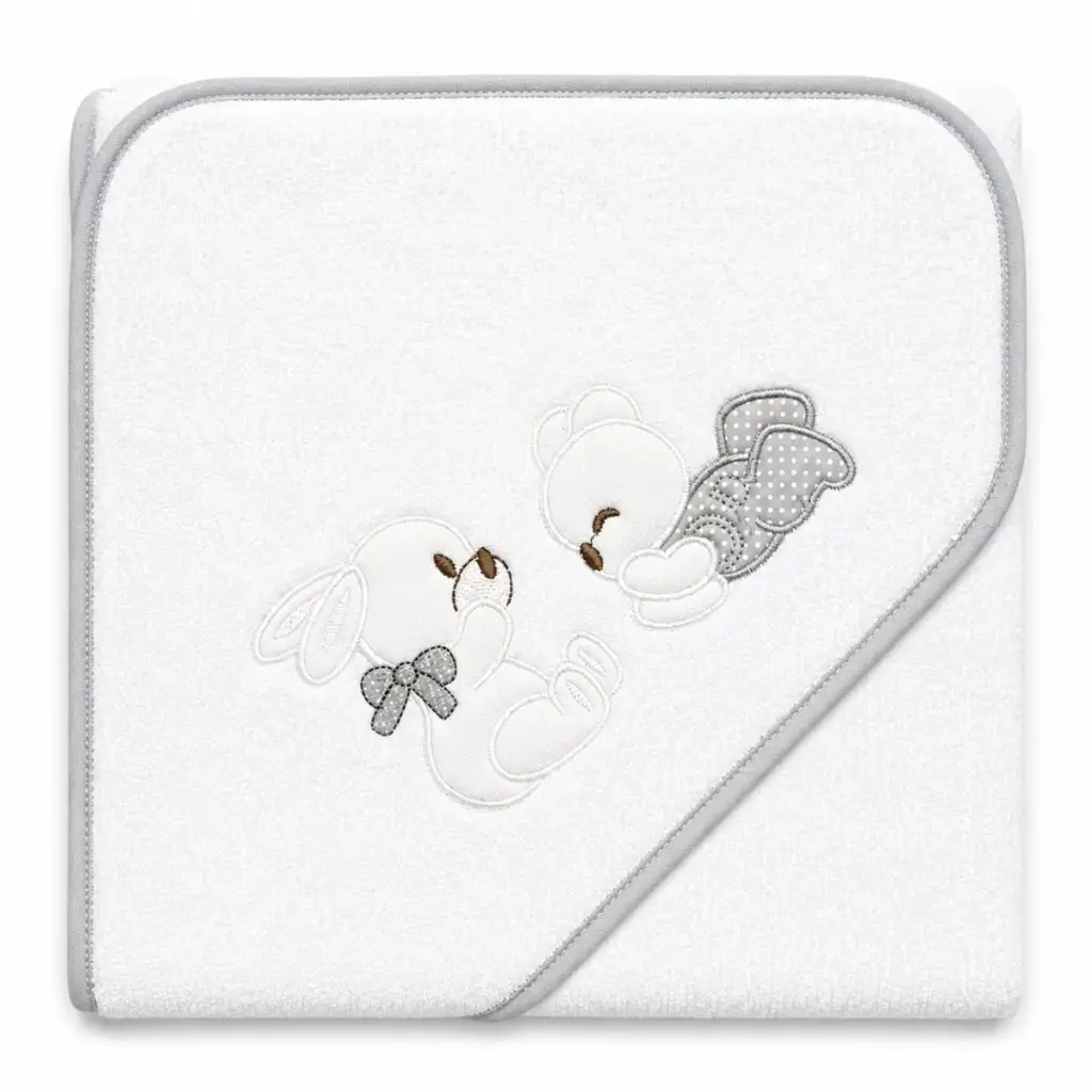 CAPA DE BAÑO OSITO BCO/GRIS 100X100 BEBEGIRO