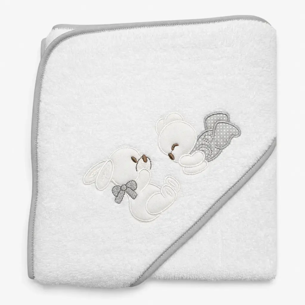 CAPA DE BAÑO OSITO BCO/GRIS 100X100 BEBEGIRO