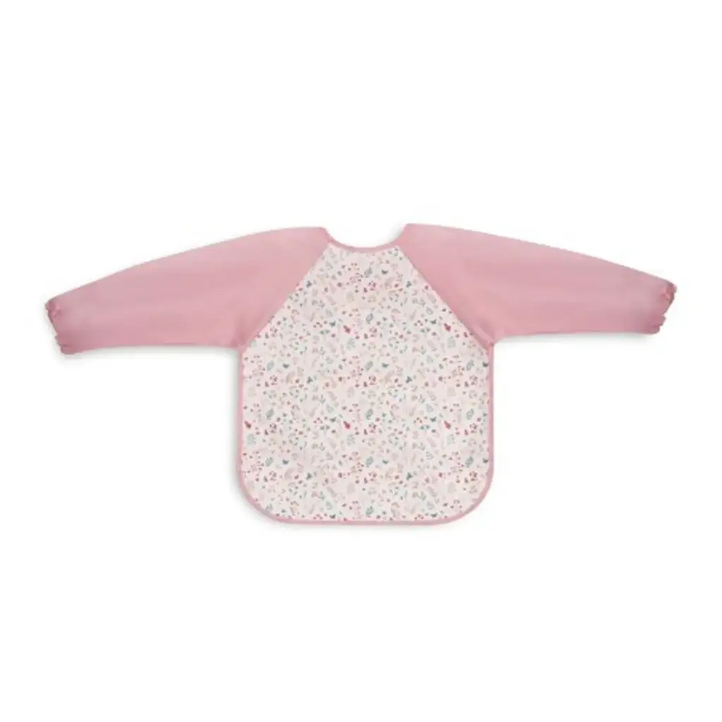 BABERO CON MANGAS ESTAMPADO FLORES PETALOS ROSA INTERBABY