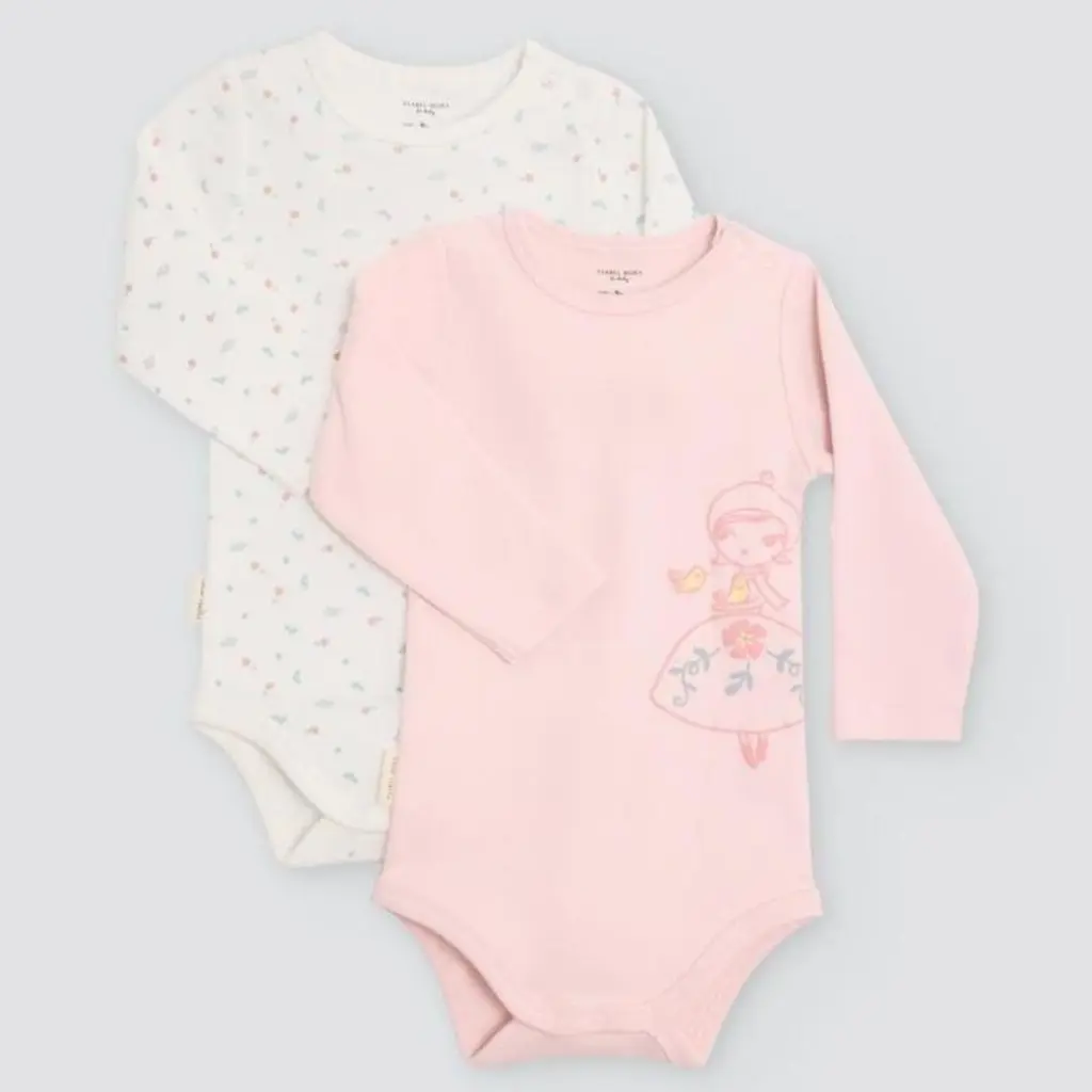 BODY BEBÉ MANGA LARGA 25461 PACK DE 2 YSABEL MORA 