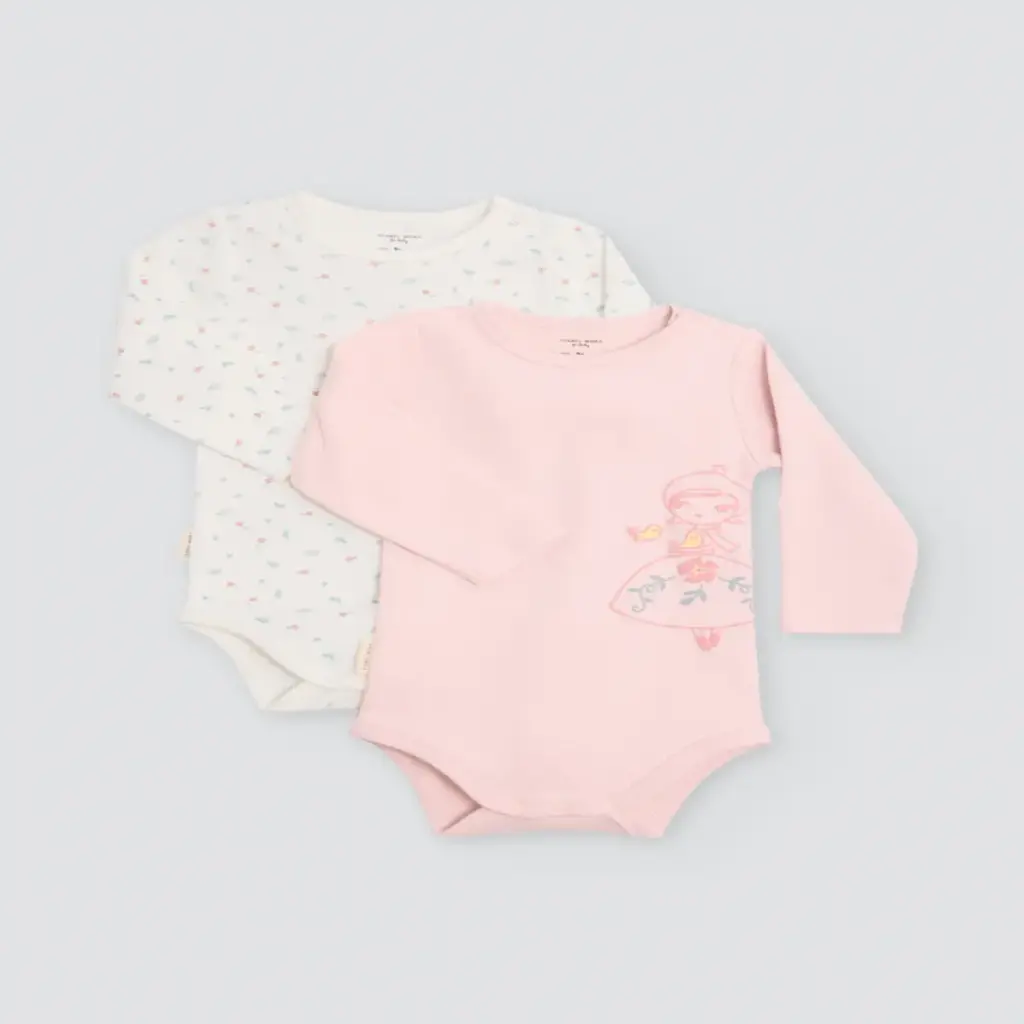 BODY BEBÉ MANGA LARGA 25461 PACK DE 2 YSABEL MORA 