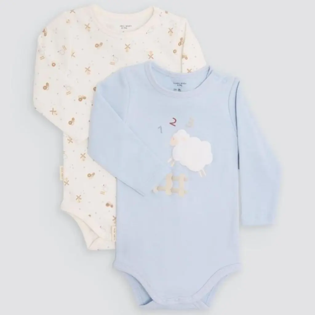BODY BEBÉ MANGA LARGA 25638 PACK DE 2 YSABEL MORA  