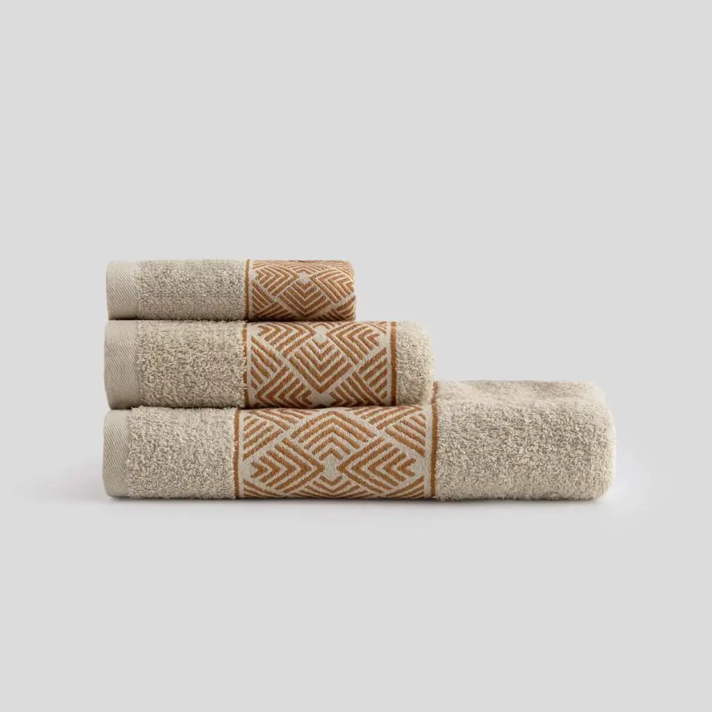 JUEGO DE TOALLAS 3PZS DANAE BEIGE EDEN 