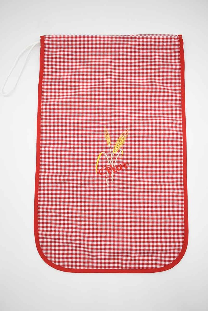 BOLSA PAN BORDADA ROJO VICHY SC