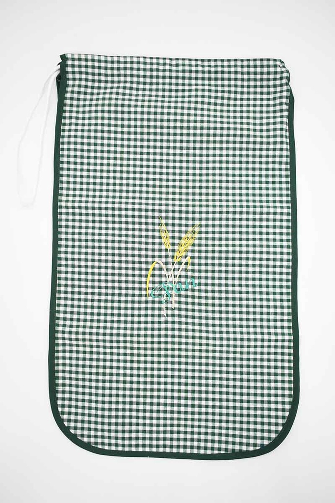 BOLSA PAN BORDADA VERDE VICHY SC