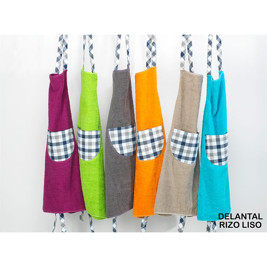 DELANTAL RIZO LISO CUADROS DOLZ